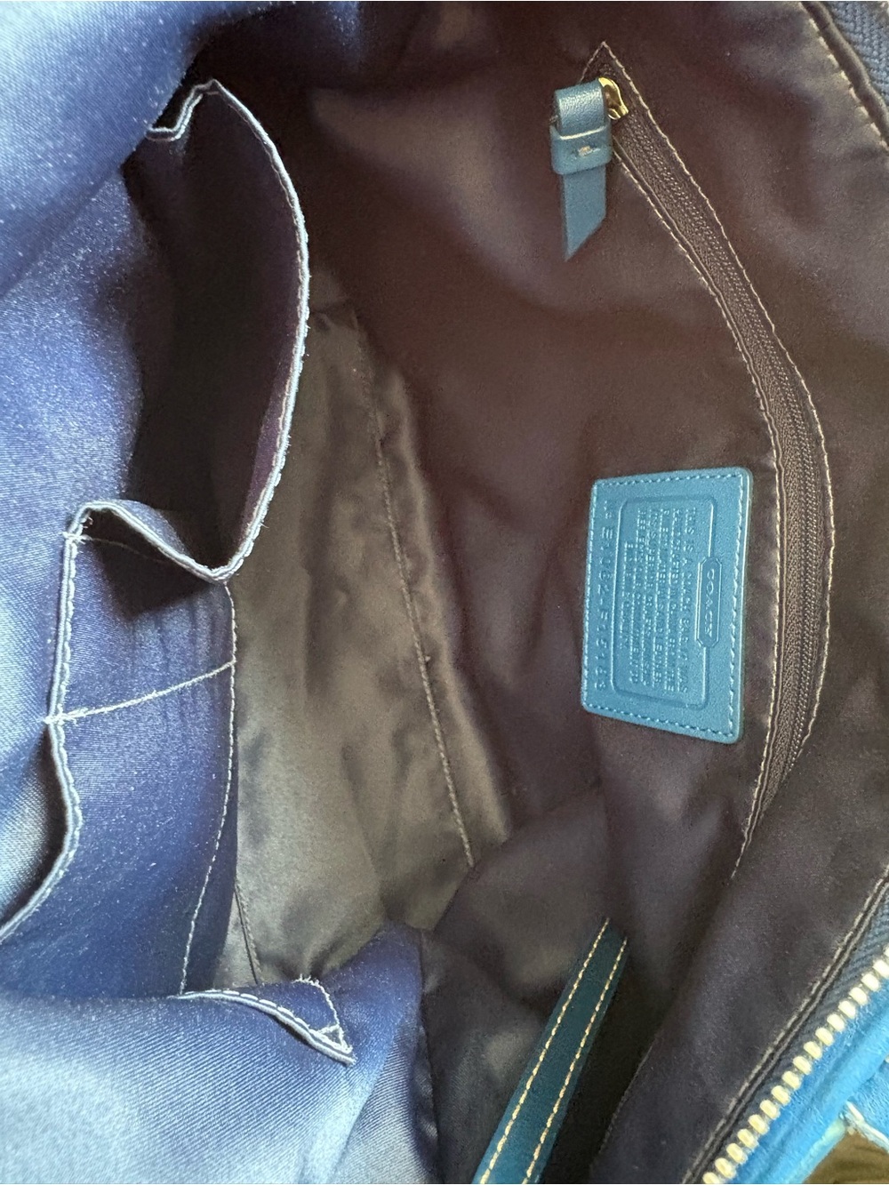 Coach Multicolor Pop Circle Canvas Tote with Navy Trim - Picture 9 of 9